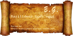 Bazilidesz Gyöngyi névjegykártya