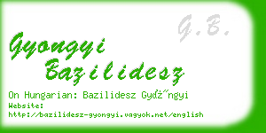 gyongyi bazilidesz business card